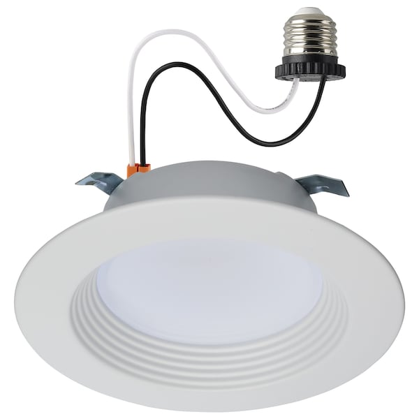 Satco 6.7 Watt LED Downlight Retrofit 4 Inches CCT Selectable Round White Finish 120 Volt S11800R1 - main